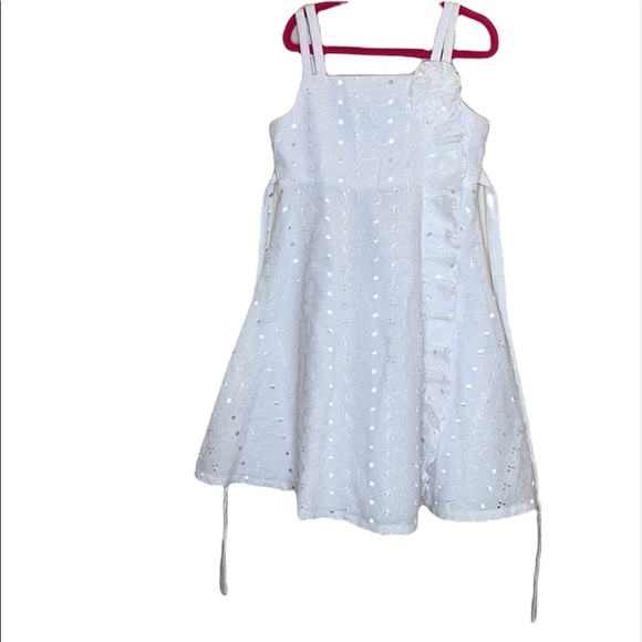Bonnie Jean Girls White Dress Size 7 - Picture 1 of 6